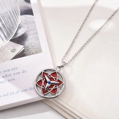 Anime Naruto Necklace Metal Alloy Pendant – Kakashi Kunai & Uzumaki Shuriken Cosplay Accessories & Collectible Toy