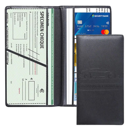 Car Document Holder — Registration & Insurance Organizer for Auto and Truck, Essential Driver Compartment Accessory