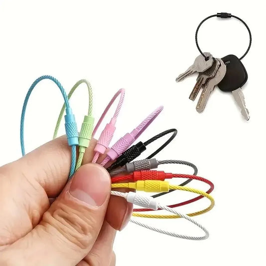 10pcs Colorful Stainless Steel Wire Luggage Tag Clips - Durable, Easy to Install, Perfect for Travel & Everyday Use
