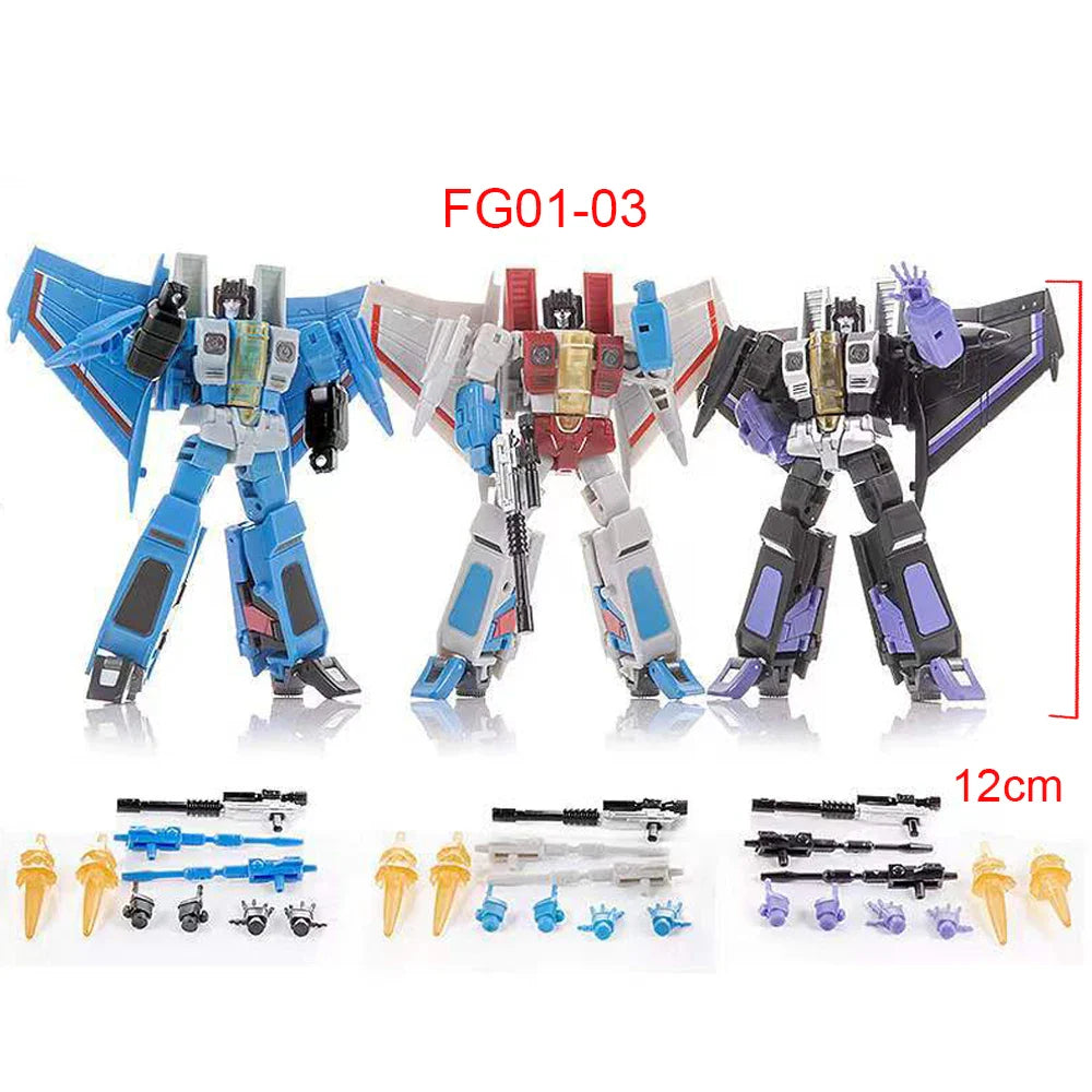 JINBAO FG0103 FG04 Starscream Skywarp Thundercracker F-15 Deformation Robot Action Figure Model – Anime Transformer Toy Set