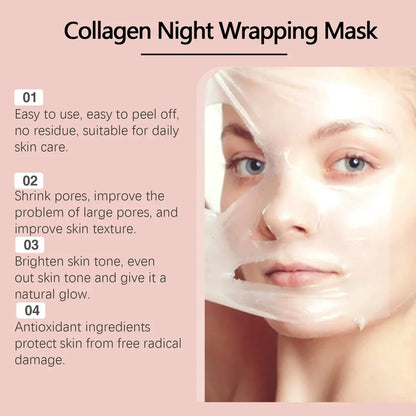 Overnight Collagen Peel-Off Mask Set – Night Mask for Deep Moisturizing