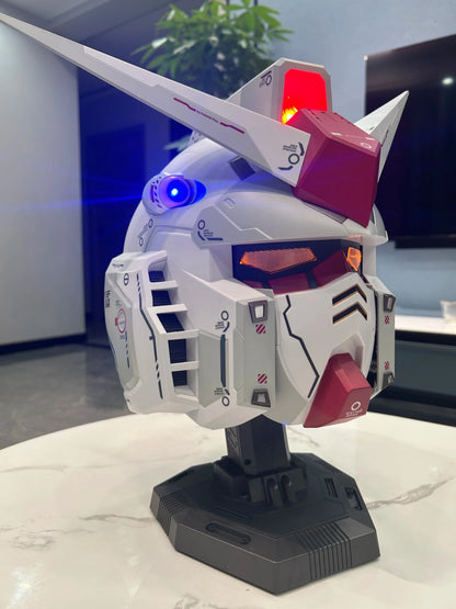 Vol.1 RX-78-02 Cyberpunk Helmet – 1:1 Mech Robot Mask with Touch Control Light, Cosplay Costume & Halloween Toy Gift for Kids
