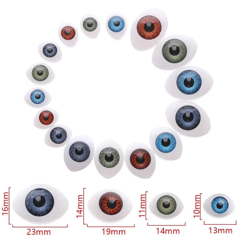 20pcs Plastic Safety Eyes for Dolls & Toys – Funny Simulation Eyes for Puppets, Animals, and Dinosaur Craft Making