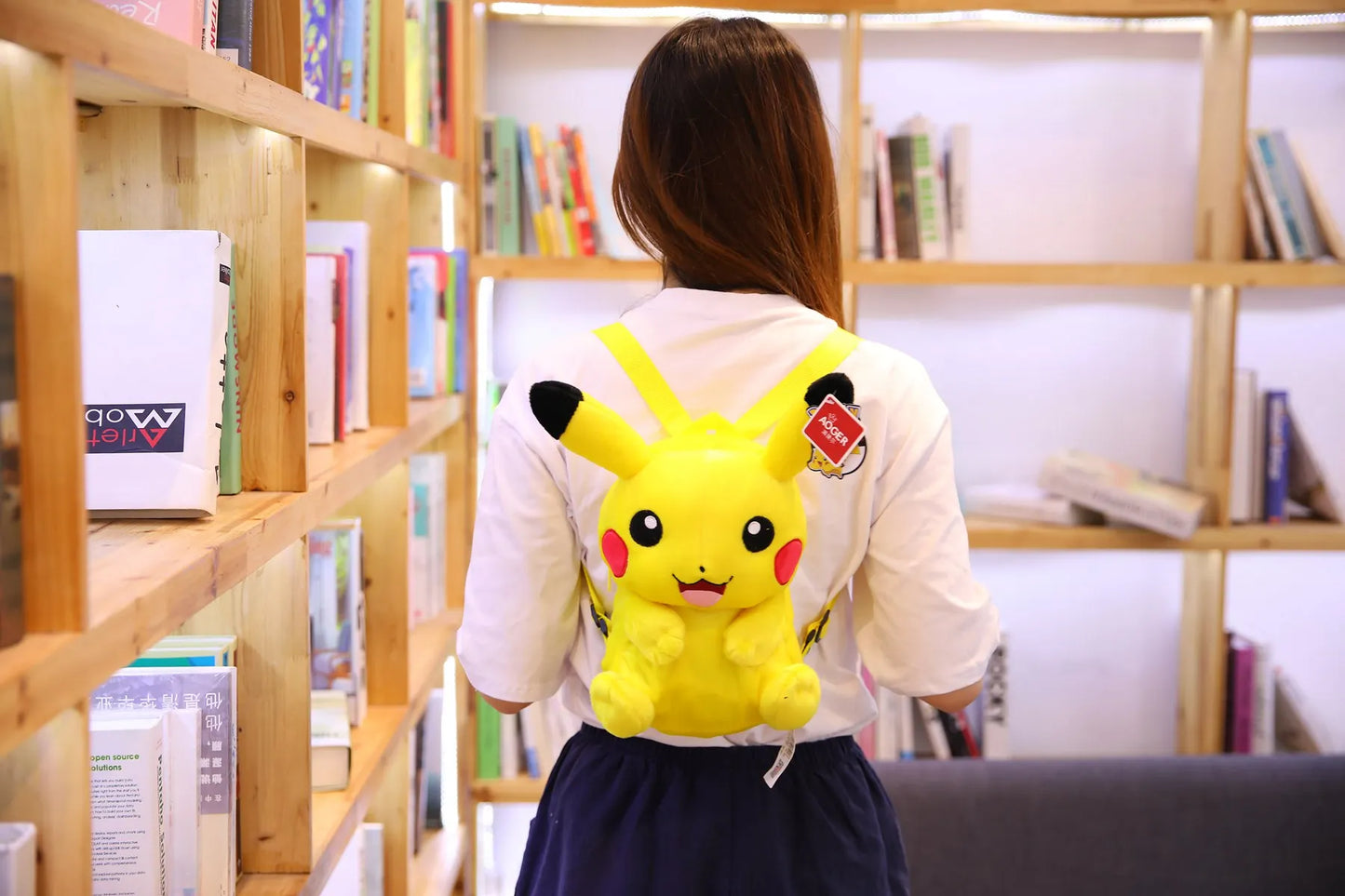Pikachu Plush Backpack — Pokémon Peluche Stuffed Toy Schoolbag, Cute Cartoon Gift for Kids