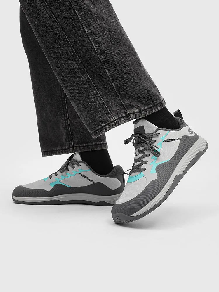 HOBIBEAR Unisex Walking Sneakers – Lace-Up Hiking & Running Shoes for Men & Women, Outdoor Artificial Leather Trainers