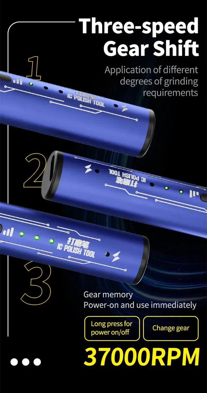 MECHANIC GDR2 Electric Polishing Pen — Multi-Function Tool for Mobile, PCB & CPU Repair