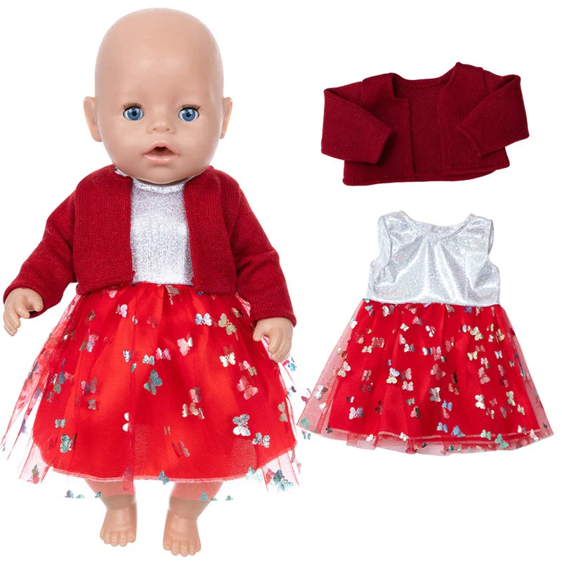 18-Inch Girl Doll Winter Coat — 43cm Baby Doll Jacket Outfit for Dressing