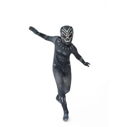 Anime Superhero Black Panther Cosplay Costume – Jumpsuit Bodysuit for Kids, Boys & Adults, Halloween Dress-Up