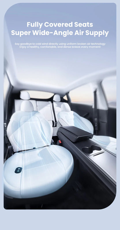 YZ Tesla Seat Cushion Cover — Ventilated Cooling Car Seat with Fan for Model 3 & Model Y | Breathable Summer Accessory