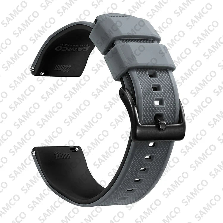 Premium Silicone Watch Band – Quick Release Rubber Strap, 18mm 20mm 22mm Replacement Watchband