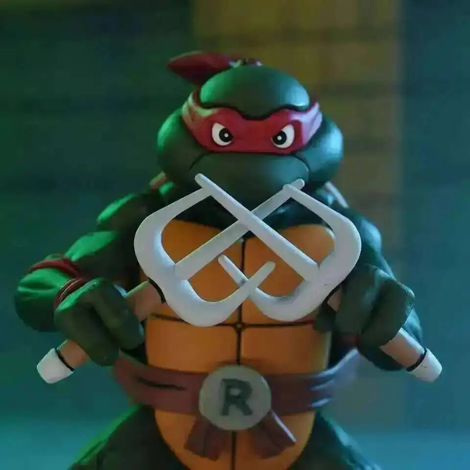 Four New NECA Anime Action Figures – Leonardo Teenage Mutant Ninja Turtles Pizza Club Model Figurines for Toys & Shelf Display