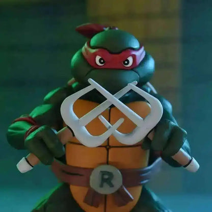 Four New NECA Anime Action Figures – Leonardo Teenage Mutant Ninja Turtles Pizza Club Model Figurines for Toys & Shelf Display