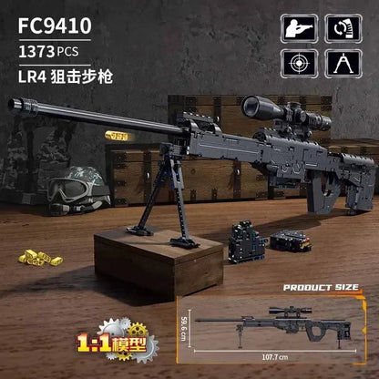 AWM, LR4, M416 & 95 Sniper Rifle Building Block Toy – Realistic Gun Model for Kids, Educational & Holiday Gift