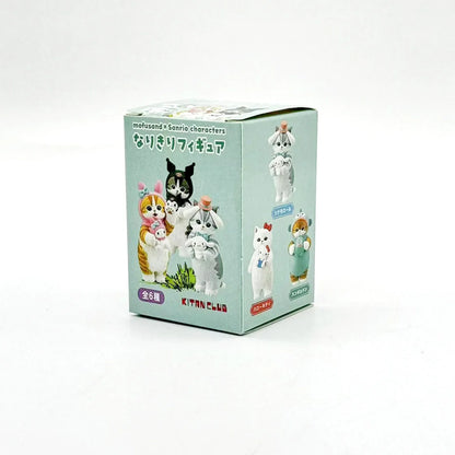 Mofusand Cat Figures in Sanrio Outfits – Blind Box My Melody, Kuromi, Cinnamoroll, Hello Kitty