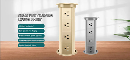 Herepow 118 Series Dual USB Wall Socket - Thailand & American Standard Smart Plug Adapter with Type-C 3.1A Fast Charging