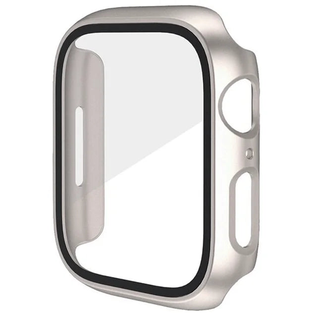 Apple Watch Glass Case Cover - Full Screen Protector for Series 9, 8, 7, 6, SE & iWatch 38mm-45mm