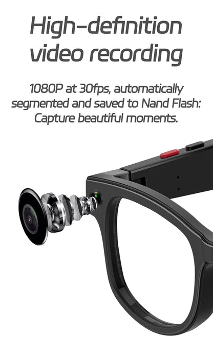 500W AI Smart Camera Sunglasses 3-in-1 Lens HD1080P ChatGPT Voice Control WiFi Bluetooth Intelligent Glasses