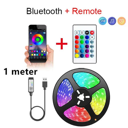 Bluetooth LED Strip Lights - Smart 5050 RGB App Remote TV & Home Decor Lighting