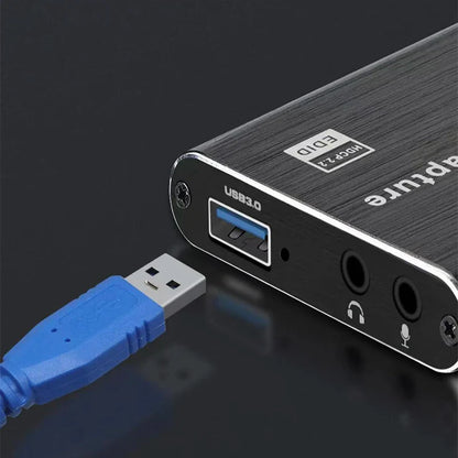4K USB 3.0 Video Capture Card - HDMI-Compatible 1080P 60Hz HD Recorder for PS4, OBS, Game Recording & Live Streaming