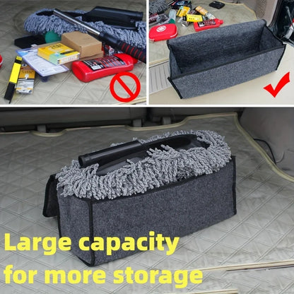 Anti-Slip Compartment Boot Storage Organizer – Soft Felt Car Trunk Organizer & Tool Storage Box, Car Accessories