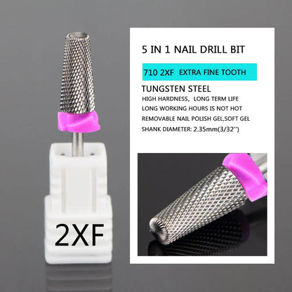 2023 NEW Tungsten Steel Nail Drill Bits - Milling Cutter for Gel Removal, Diamond Drill Bits for Dead Skin & Burrs