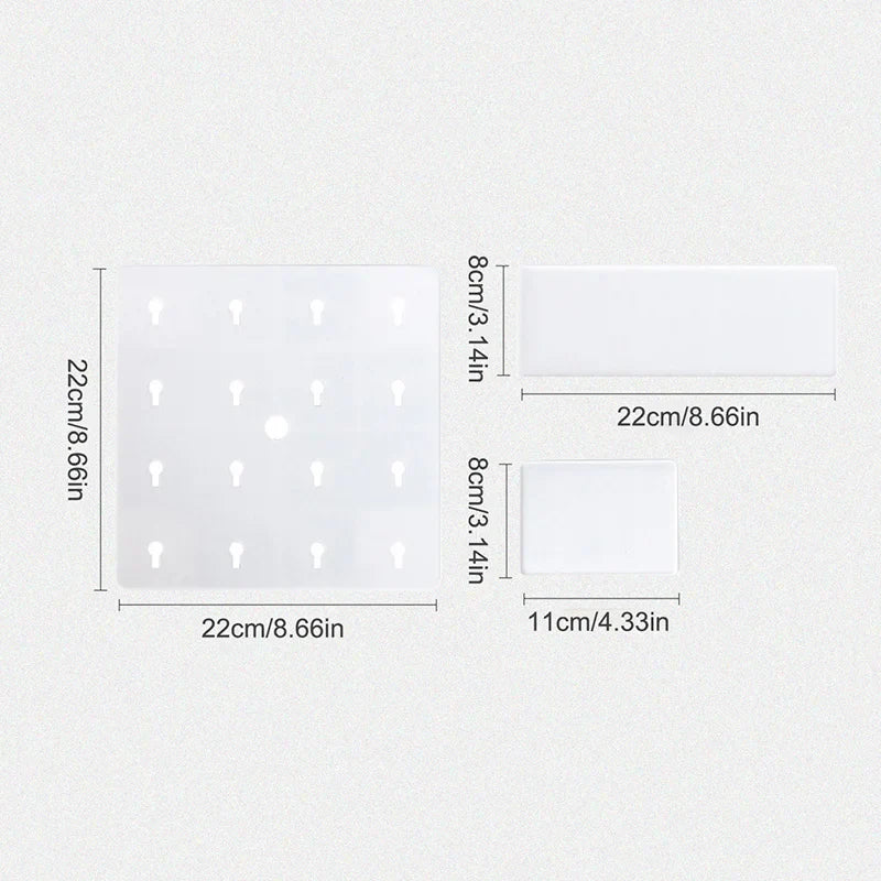 Wall-Mounted Perforation-Free Plastic Shelf – Bathroom & Dormitory Wall Hanging Organizer for Student Bedroom & Headboard