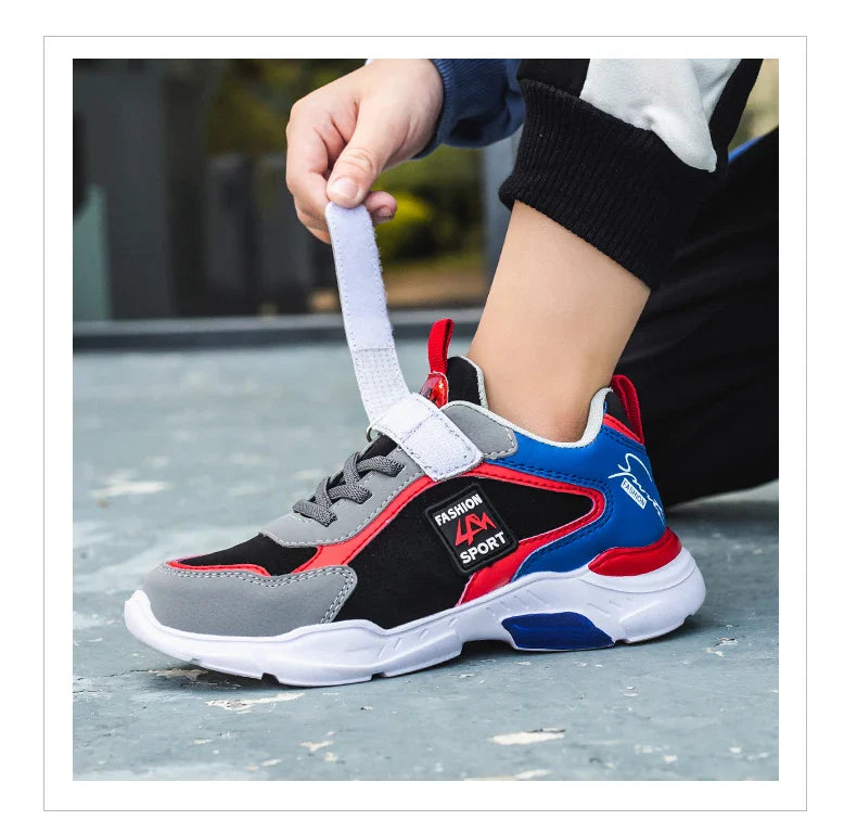 Four Seasons Kids Sports Shoes — Boys' Lightweight Running & Leisure Sneakers, Breathable Outdoor Casual Shoes