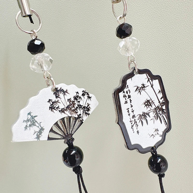 Chinese Style Phone Lanyard - Retro Tassel Anti-Lost Strap with Keychain & Bag Charm