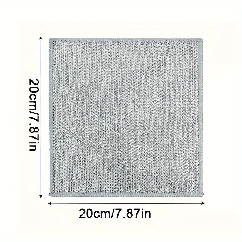 Magic Cleaning Cloth: Kitchen Dishwashing Towel with Metal Steel Wire – Ultimate Dish and Pot Cleaning Tool