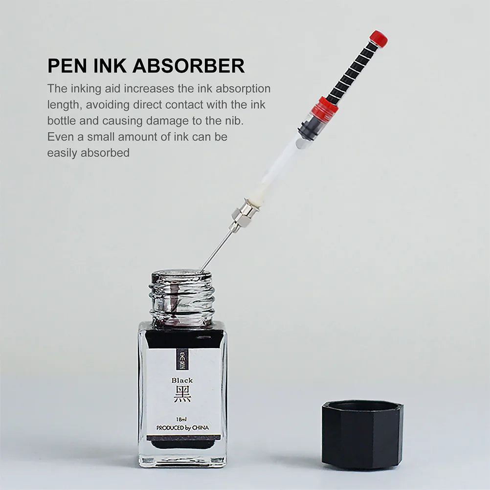 Fountain Pen Ink Syringe Converter – Spring Filler Tool & Refill Replacement Accessories for Writing Supplies