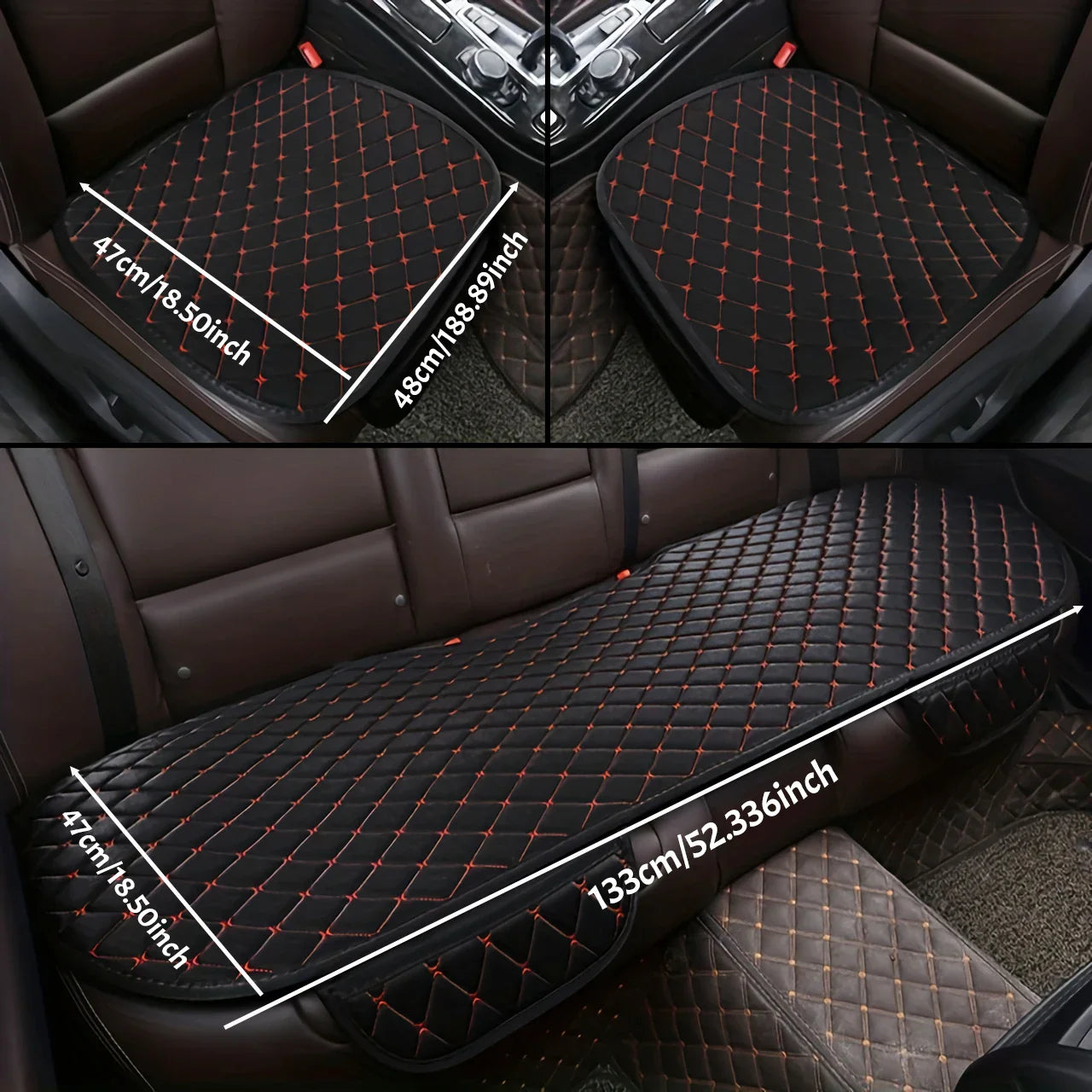 3-Piece Universal Car Seat Cover Set – Breathable Comfort Cushion Seat Protectors for Car Interior Protection Accessories