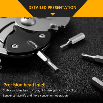 Multifunctional Hexagon Keychain Tool – Mini EDC Screwdriver, Folding Coin Knife & Pocket Gear for Outdoor Use