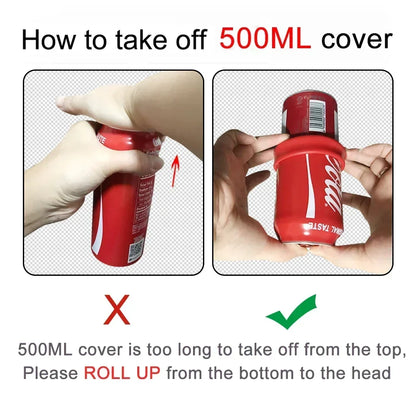 Silicone Beer Can Cover – Bottle Sleeve for 330ml-500ml Cans, Ideal for Golf, Basketball, Park, and Beach Use