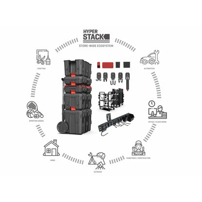 Hyper Stack 3-Drawer Tool Storage Box – Durable Organizer for Tools and Accessories