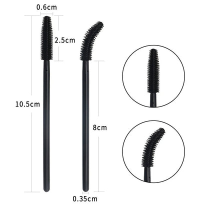 50PCS Reusable Eyelash Brushes – Mascara Wands Spoolers for False Lashes & Eyelash Extensions