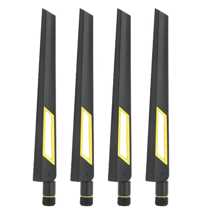 4-Piece Dual-Band Router Antenna Set – 10dB SMA Replacement for RT-AC68U, EX6200, AC15, AC88U, AC3200, AC66U, AX88U