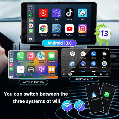 CarlinKit Android 13 AI TV Box – 8-Core Wireless CarPlay & Android Auto with Split Screen, 64G/128G for Netflix, YouTube, Play Store