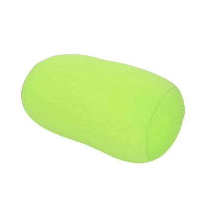 30x16cm Cylindrical Microbead Roll Pillow — Mini Back & Neck Cushion for Travel, Bed, and Home Decor