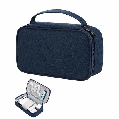 Portable Travel Cable Organizer Bag – Multifunctional Zipper Case for USB Gadgets, Chargers & Accessories