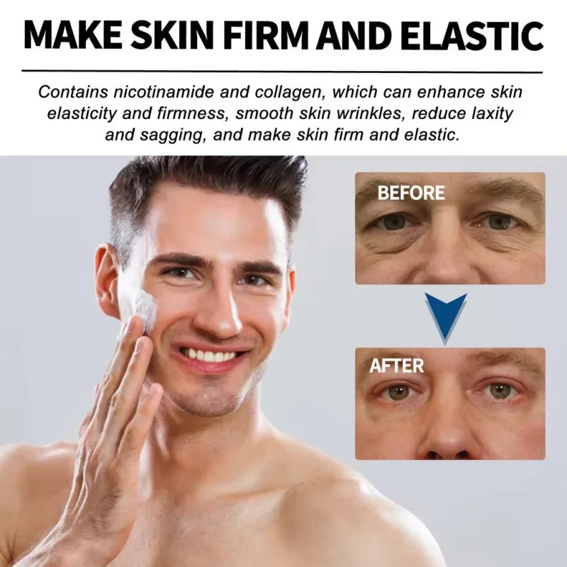 Men’s Retinol Anti-Wrinkle Cream – Collagen Firming Moisturizer for Face & Neck, Korean Anti-Aging Skin Care