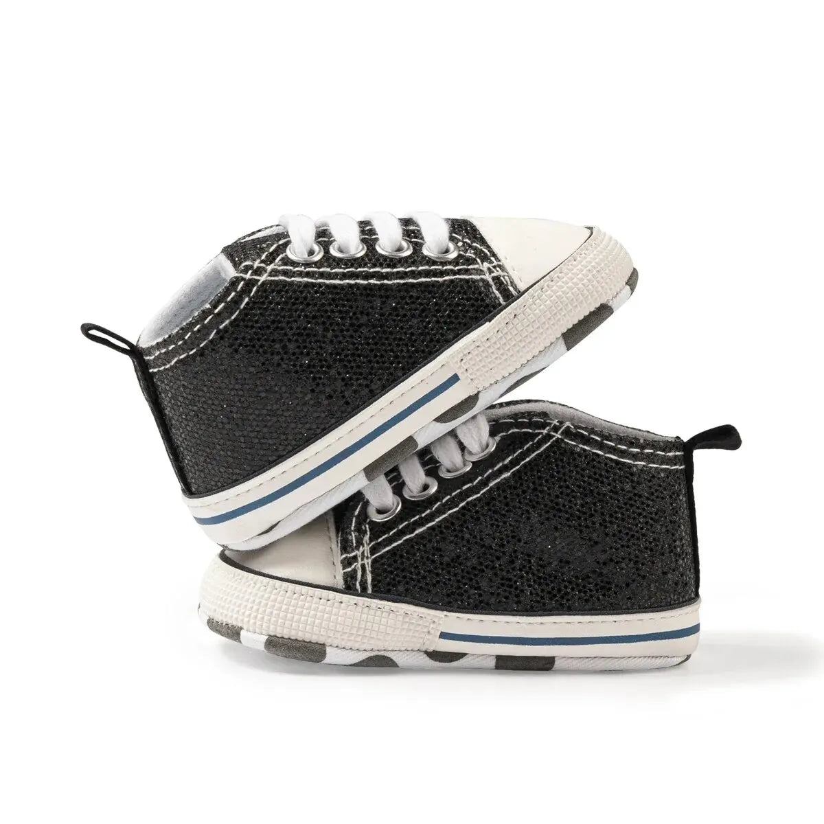 Meckior Baby Flash Canvas Sneakers – Infant First Walkers Soft Sole Anti-Slip Shoes for Boys & Girls