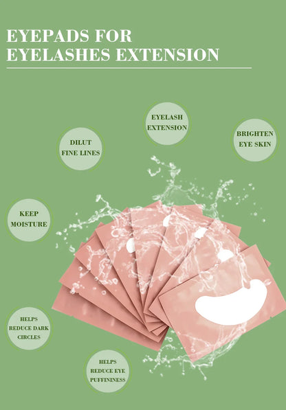 50 Pairs U-Shaped Hydrogel Eye Pads – Eyelash Extension Gel Patches for Lashes & Makeup