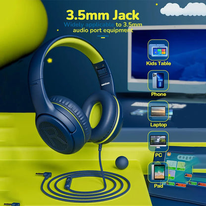 AWATRUE AT2 3.5mm Surround Stereo Gaming Headset – Memory Earmuffs with Mic for PC, Laptop & Kids