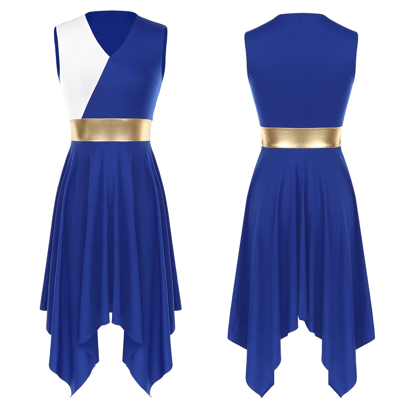 Women's Praise Dance Dress - Modern Liturgical Church Choir Costume with Irregular Hem for Ballet & Contemporary Dance