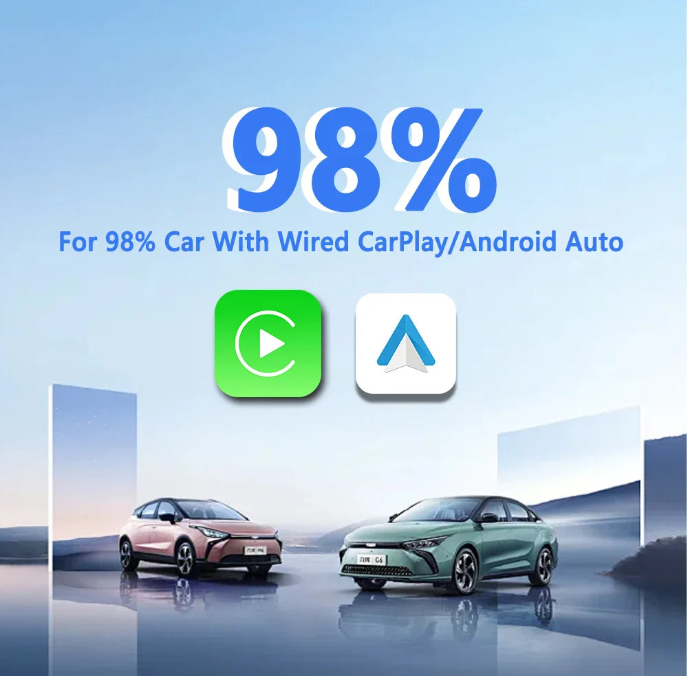 Tripodpie 2 in 1 Wireless CarPlay Adapter – Android Auto Smart USB Dongle, Plug & Play for Havel, Kia, Volvo, Audi, MG, VW, Hyundai, Jeep