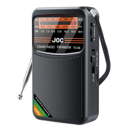 Portable AM/FM/SW Pocket Radio — Mini Receiver with Rechargeable Battery, Good Reception & Wired Earphone Support