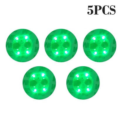 100-Pack LED Tableware Mats & Luminous Cup Stickers — Colorful Flashing Bottle Coasters for Bar, Stall, and Party Lighting