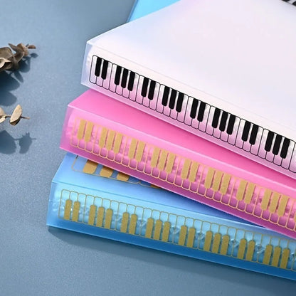 Creative Guitar & Piano Sheet Music Folder – A4 Music Score Document Storage Organizer