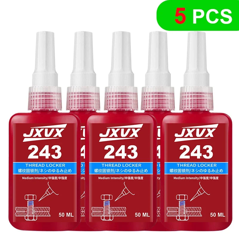 Threadlocker 243/271 Adhesive Sealant - Blue Medium-to-High Strength, Oil & Heat Resistant