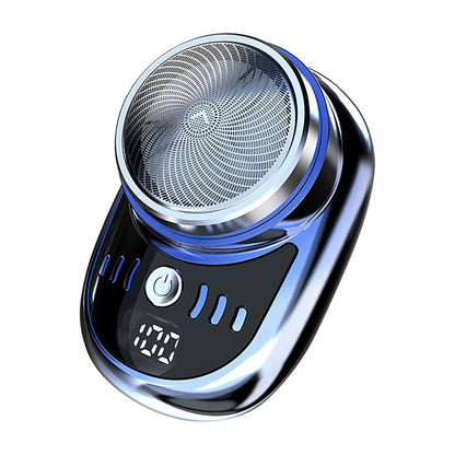 Mini Electric Shaver — Portable USB Rechargeable Travel Razor with Digital Display & Detachable Head for Beard